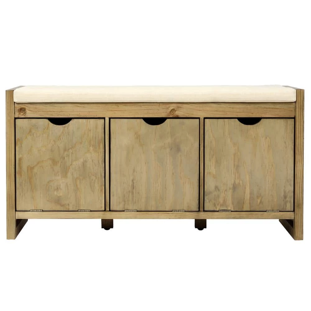 Antique Brown Storage Bench 19.8 in. H x 14 in. W x 39 in. L by Wateday 1 Antique Brown Storage Bench 19.8 in. H x 14 in. W x 39 in. L by Wateday