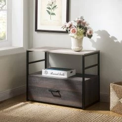 Antique Brown File Cabine with Drawer, Shelf by Wateday -Wateday Sales Store antique brown wateday file cabinets yj yuki9596617 31 1000