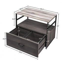 Antique Brown File Cabine with Drawer, Shelf by Wateday -Wateday Sales Store antique brown wateday file cabinets yj yuki9596617 77 1000