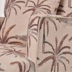 Beige Leaf Linen Fabric Arm Chair with Pillow by Wateday -Wateday Sales Store beige leaf wateday accent chairs yj yuki9596371 4f 1000