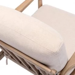 Tan Linen Wood Frame Armchair by Wateday -Wateday Sales Store beige wateday accent chairs yj pp284301aat 4f 1000