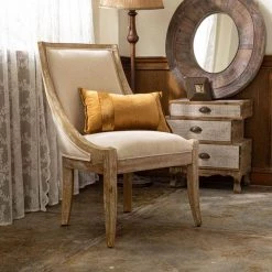 Beige Fabric Side Chair with Solid Wood Frame by Wateday -Wateday Sales Store beige wateday accent chairs yj yuki9596448 31 1000