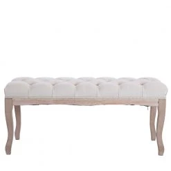 Beige Bed End Bench 18.90 in. H x 14.96 in. W x 43.31 in. L by Wateday