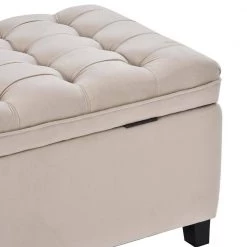 Beige Flip Top Storage Bench 16.1 in. H x 46.5 in. W x 20.1 in. D by Wateday -Wateday Sales Store beige wateday bedroom benches yj yuki9595335 4f 1000
