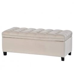 Beige Flip Top Storage Bench 16.1 in. H x 46.5 in. W x 20.1 in. D by Wateday