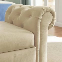 Beige Linen Storage Bench 24.1 in. H x 63 in. W x 22.1 in. D by Wateday -Wateday Sales Store beige wateday bedroom benches yj yuki9596484 c3 1000