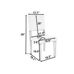 Beige Upholstery Dining Chairs with Wood Legs, Set of 4 by Wateday -Wateday Sales Store beige wateday dining chairs yj wf282701aae 1f 1000