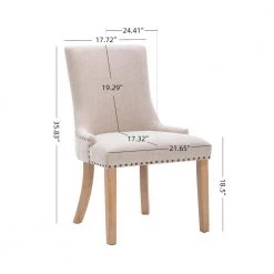 Beige Fabric Dining Side Chairs (Set of 2) by Wateday 10 Beige Fabric Dining Side Chairs (Set of 2) by Wateday -Wateday Sales Store beige wateday dining chairs yj yuki9596026 1f 1000