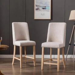 Beige Upholstered Dining Side Chairs (Set of 2) by Wateday 7 Beige Upholstered Dining Side Chairs (Set of 2) by Wateday -Wateday Sales Store beige wateday dining chairs yj yuki9596027 31 1000
