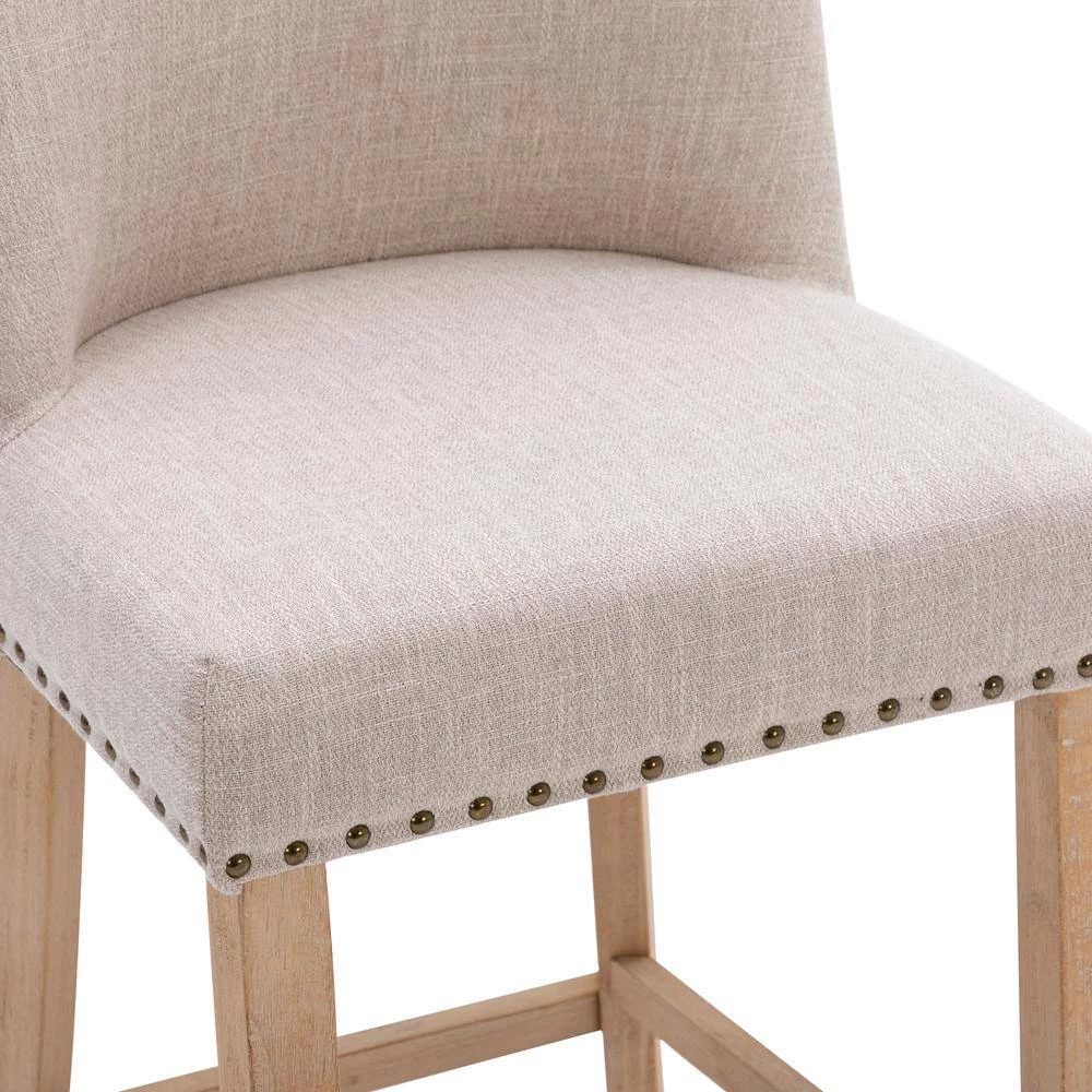 Beige Upholstered Dining Side Chairs (Set of 2) by Wateday 3 Beige Upholstered Dining Side Chairs (Set of 2) by Wateday - Image 3