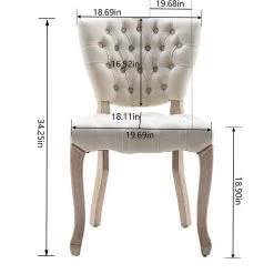 Beige Fabric Dining Side Chair (Set of 2) by Wateday -Wateday Sales Store beige wateday dining chairs yj yuki9596223 1f 1000