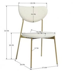 Beige Fabric Side Chair Dining Chair (Set of 2) by Wateday -Wateday Sales Store beige wateday dining chairs yj yuki9596419 1f 1000