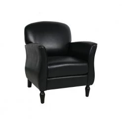 Black PU Side Chair with Cushion by Wateday -Wateday Sales Store black wateday accent chairs yj yuki9596572 c3 1000