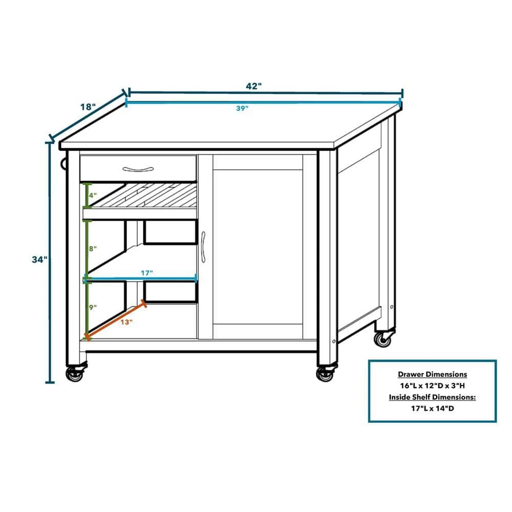 Black Kitchen Cart with Towel Bar by Wateday 4 Black Kitchen Cart with Towel Bar by Wateday - Image 4