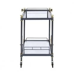 Black Serving Cart with Wheels by Wateday -Wateday Sales Store black wateday bar carts yj yuki9595833 4f 1000
