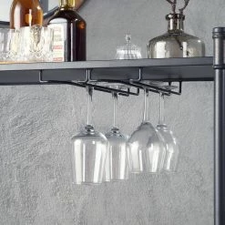 Black Serving Cart with Towel Rack by Wateday -Wateday Sales Store black wateday bar carts yj yuki9595840 4f 1000