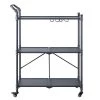 Black Serving Cart with Towel Rack by Wateday