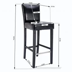 40 in. Black Low Back Wood Frame Stool Height 27.4 in. Bar Stool with PU Leather Seat (Set of 2) by Wateday 10 40 in. Black Low Back Wood Frame Stool Height 27.4 in. Bar Stool with PU Leather Seat (Set of 2) by Wateday -Wateday Sales Store black wateday bar stools yj yuki9596294 1f 1000