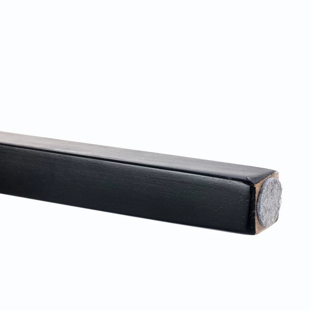 40 in. Black Low Back Wood Frame Stool Height 27.4 in. Bar Stool with PU Leather Seat (Set of 2) by Wateday 4 40 in. Black Low Back Wood Frame Stool Height 27.4 in. Bar Stool with PU Leather Seat (Set of 2) by Wateday - Image 4