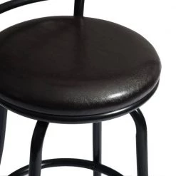 43.60 in. Black High Back Metal Frame 26 in. Bar Stool with PU Seat (Set of 2) by Wateday -Wateday Sales Store black wateday bar stools yj yuki9596515 4f 1000