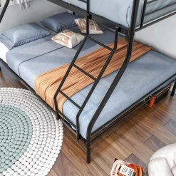 Black Twin-Over-Full Metal Bunk Bed by Wateday 8 Black Twin-Over-Full Metal Bunk Bed by Wateday -Wateday Sales Store black wateday bunk beds yj yuki9596562 4f 1000