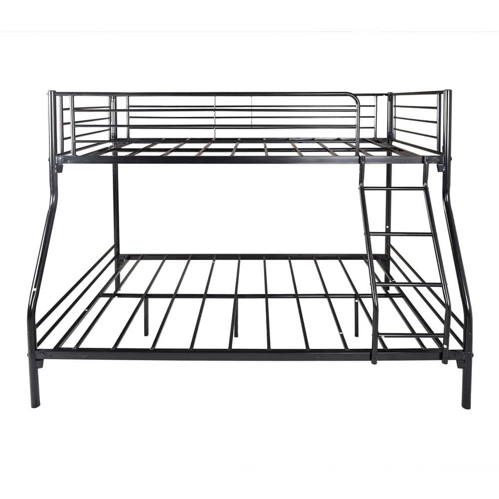 Black Twin-Over-Full Metal Bunk Bed by Wateday 1 Black Twin-Over-Full Metal Bunk Bed by Wateday