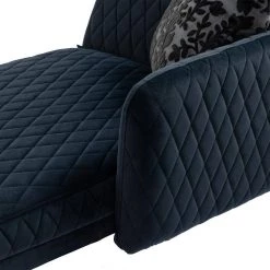 Black Velvet Recliner Chaise.Lounge Sofa with Pillow by Wateday 13 Black Velvet Recliner Chaise.Lounge Sofa with Pillow by Wateday -Wateday Sales Store black wateday chaise lounges yj yuki9596752 44 1000