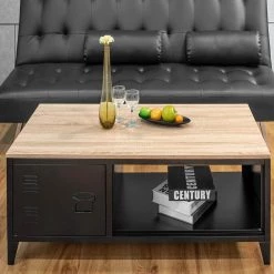 43 .3" Black Rectangle MDF Coffee Table with Storage and Cabinet by Wateday 10 43 .3" Black Rectangle MDF Coffee Table with Storage and Cabinet by Wateday -Wateday Sales Store black wateday coffee tables yj yuki9595635 c3 1000
