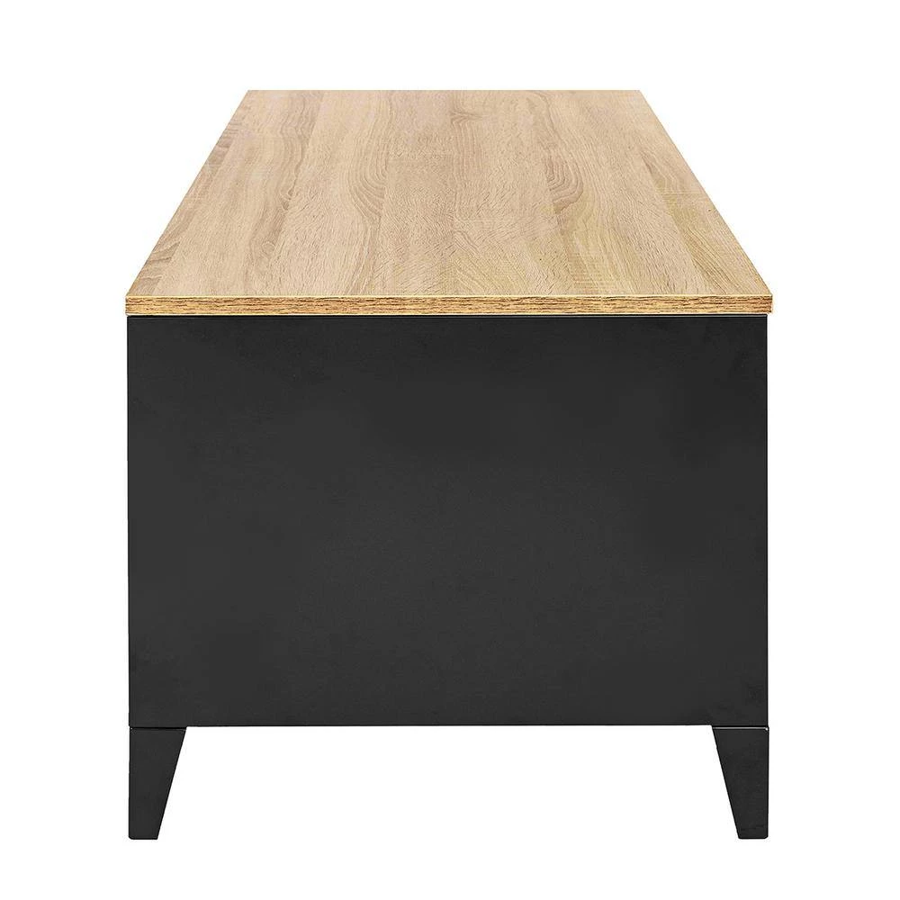 43 .3" Black Rectangle MDF Coffee Table with Storage and Cabinet by Wateday 2 43 .3" Black Rectangle MDF Coffee Table with Storage and Cabinet by Wateday - Image 2