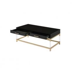 44 in. Black Rectangle Wood Coffee Table with 2-Drawers by Wateday -Wateday Sales Store black wateday coffee tables yj yuki9595670 c3 1000