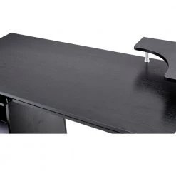 21.65 in. Rectangular Black Wood 2-Drawer Computer Desk with CPU Tray, Storage Shelves by Wateday -Wateday Sales Store black wateday computer desks yj yuki9595725 4f 1000