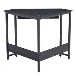 24 in. Triangle Black Wood Computer Desk with Keyboard Tray and Storage Shelves by Wateday -Wateday Sales Store black wateday computer desks yj yuki9595772 44 1000