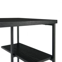 23.6 in. Rectangular Black Wood Computer Desk with Shelves on Both Sides by Wateday -Wateday Sales Store black wateday computer desks yj yuki9595775 1f 1000