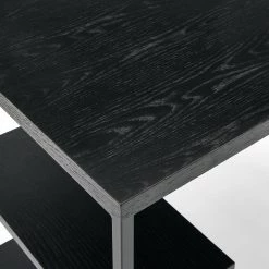 23.6 in. Rectangular Black Wood Computer Desk with Shelves on Both Sides by Wateday -Wateday Sales Store black wateday computer desks yj yuki9595775 c3 1000