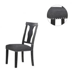 Black Upholstered Fabric Dining Side Chairs (Set of 2) by Wateday -Wateday Sales Store black wateday dining chairs yj yuki9596035 c3 1000