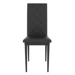 Black PU Leather Dining Side Chair (Set of 4) by Wateday -Wateday Sales Store black wateday dining chairs yj yuki9596600 1f 1000