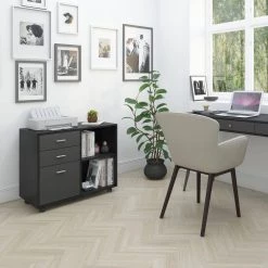 Black File Cabine with 3-Drawers and Open Shelf by Wateday -Wateday Sales Store black wateday file cabinets yj yuki9596620 c3 1000