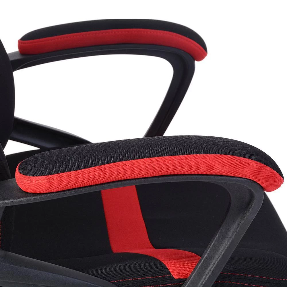 Red Fabric Adjustable Swivel Gaming Chair with Non-Adjustable Arms by Wateday 5 Red Fabric Adjustable Swivel Gaming Chair with Non-Adjustable Arms by Wateday - Image 5