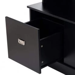 Black Hall Tree Storage Bench, 3-in-1 Design, 72.1 in. H x 16.3 in. W x 45.8 L in. by Wateday -Wateday Sales Store black wateday hall trees yj yuki9595346 4f 1000