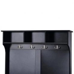 Black Hall Tree Storage Bench, 3-in-1 Design, 70.8 in. H x 18.5 in. W x 39.3 L in. by Wateday 10 Black Hall Tree Storage Bench, 3-in-1 Design, 70.8 in. H x 18.5 in. W x 39.3 L in. by Wateday -Wateday Sales Store black wateday hall trees yj yuki9595350 c3 1000