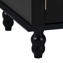 65 in. H Black Hall Tree with 4-Hooks Storage Bench by Wateday -Wateday Sales Store black wateday hall trees yj yuki9596651 1f 1000