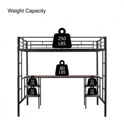 Loft Bed with Table by Wateday 9 Loft Bed with Table by Wateday -Wateday Sales Store black wateday loft beds yj yuki9595976 1f 1000