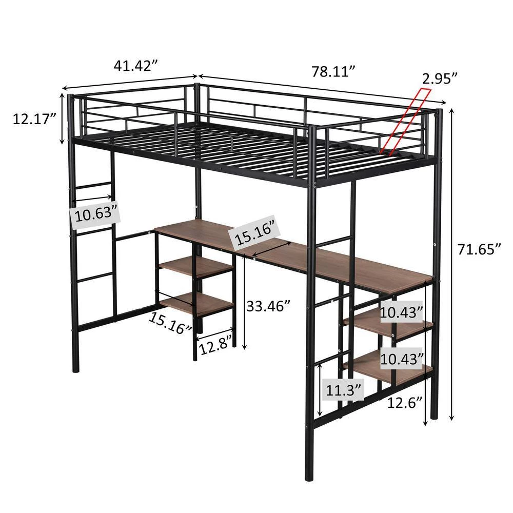 Loft Bed with Table by Wateday 5 Loft Bed with Table by Wateday - Image 5