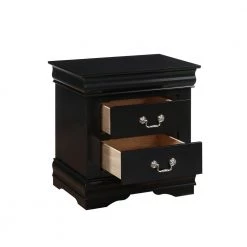2-Drawer Black Nightstand 24 in. H x 15 in. W x 24 in. D by Wateday -Wateday Sales Store black wateday nightstands yj yuki9595375 c3 1000