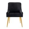 Modern Velvet Office Chair with Swoop Arm Metal Legs by Wateday
