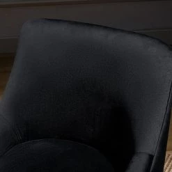 Modern Velvet Office Chair with Swoop Arm Metal Legs by Wateday -Wateday Sales Store black wateday office stools yj pp281998aae c3 1000