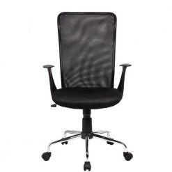 Black Fabric High Back Mesh Office Chair with Arms by Wateday