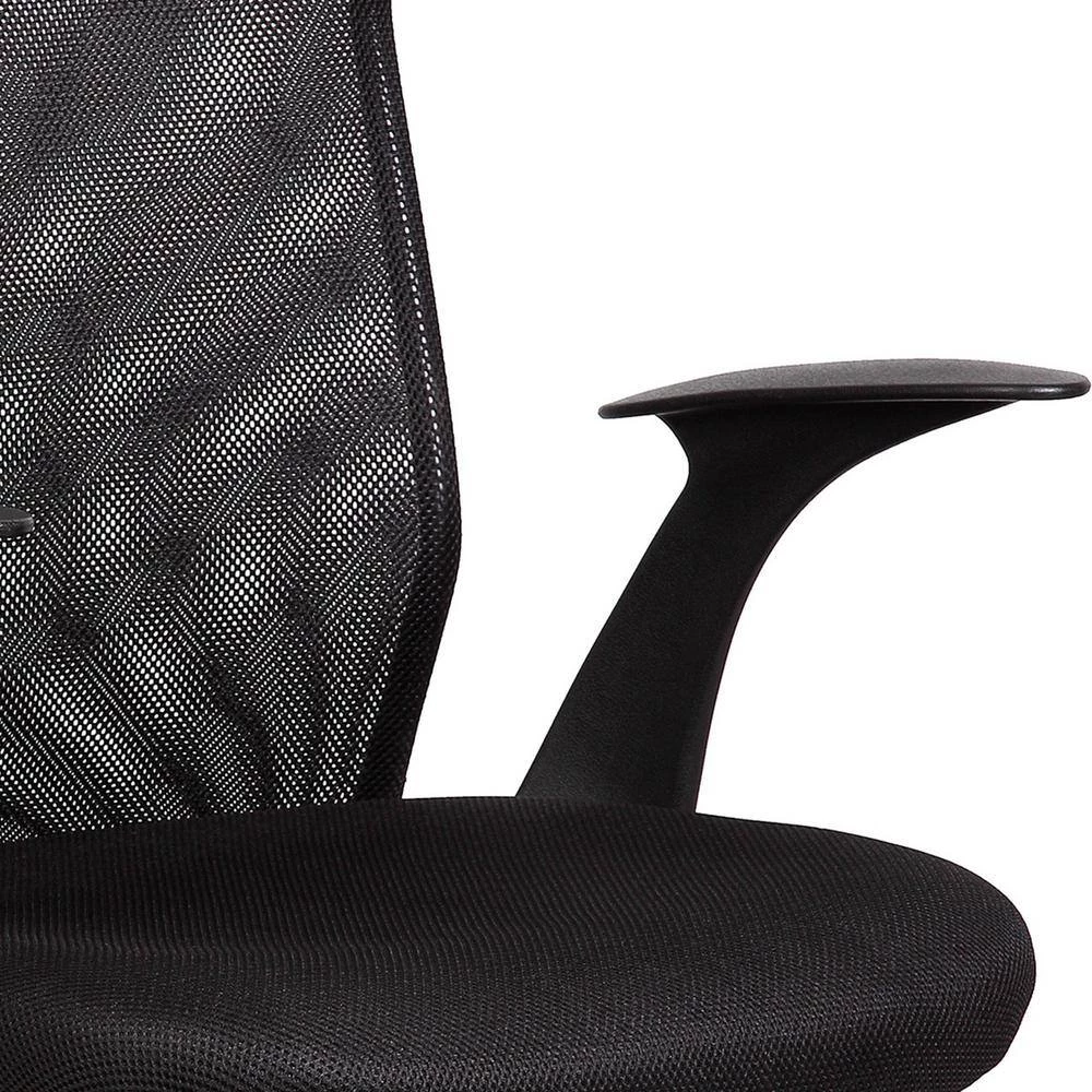 Black Fabric High Back Mesh Office Chair with Arms by Wateday 3 Black Fabric High Back Mesh Office Chair with Arms by Wateday - Image 3