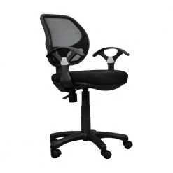 Black Fabric Mid Back Mesh Office Chair with Arms by Wateday 9 Black Fabric Mid Back Mesh Office Chair with Arms by Wateday -Wateday Sales Store black wateday office stools yj yuki9595037 c3 1000