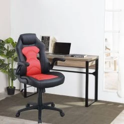 Red Fabric Seat Office Chair with Arms by Wateday -Wateday Sales Store black wateday office stools yj yuki9595958 31 1000
